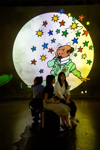 © Culturespaces / C. de la Motte Rouge / © Hergé -Tintinimaginatio - 2023